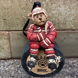 Boyds Bears Red Hockey Bear Christmas Tree Ornament